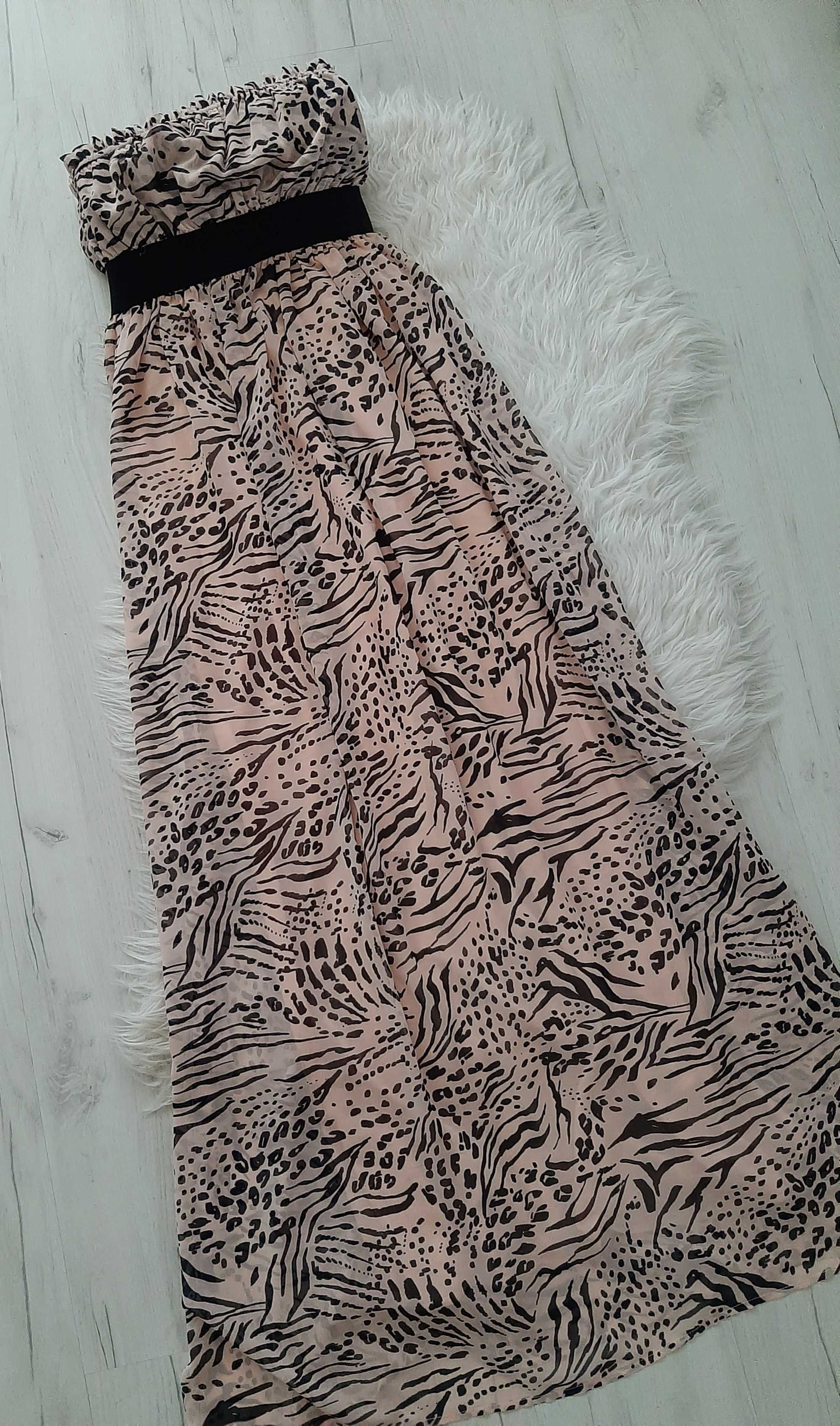 Piękna długa sukienka H&M S 36