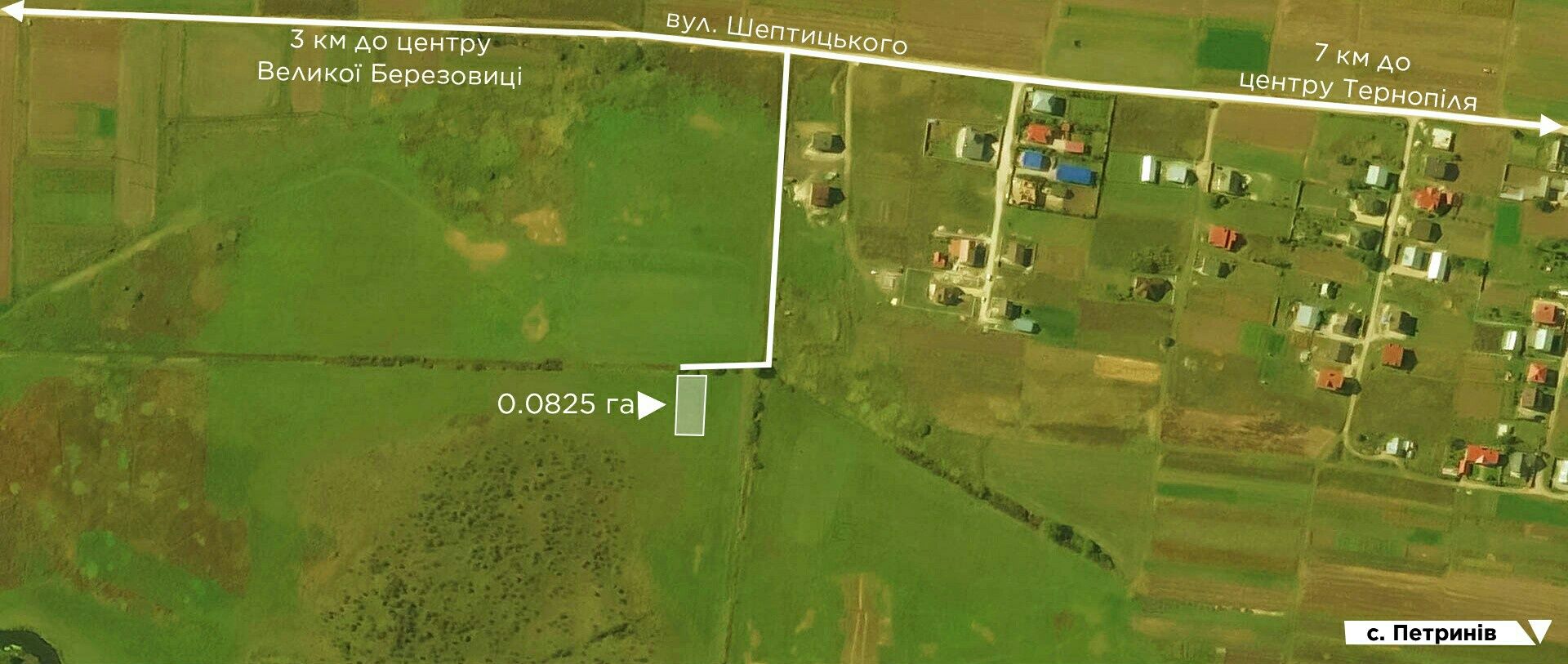 Продам земельну ділянку під забудову площею - 0.08 га