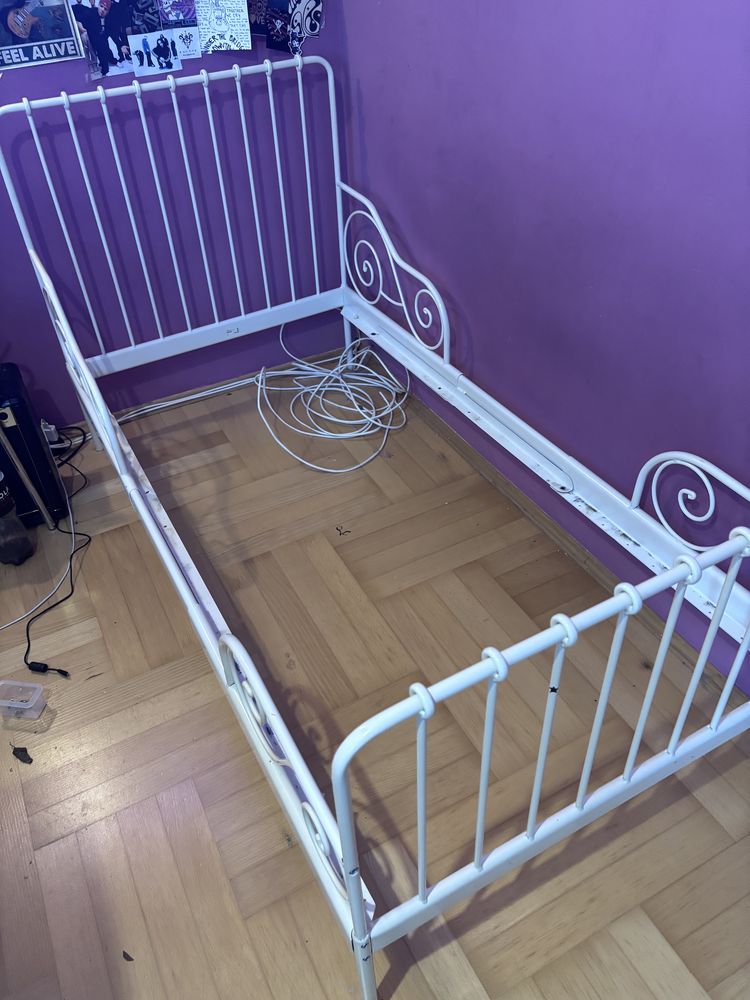 Ikea białe łóżko rozsuwane dla dzieci