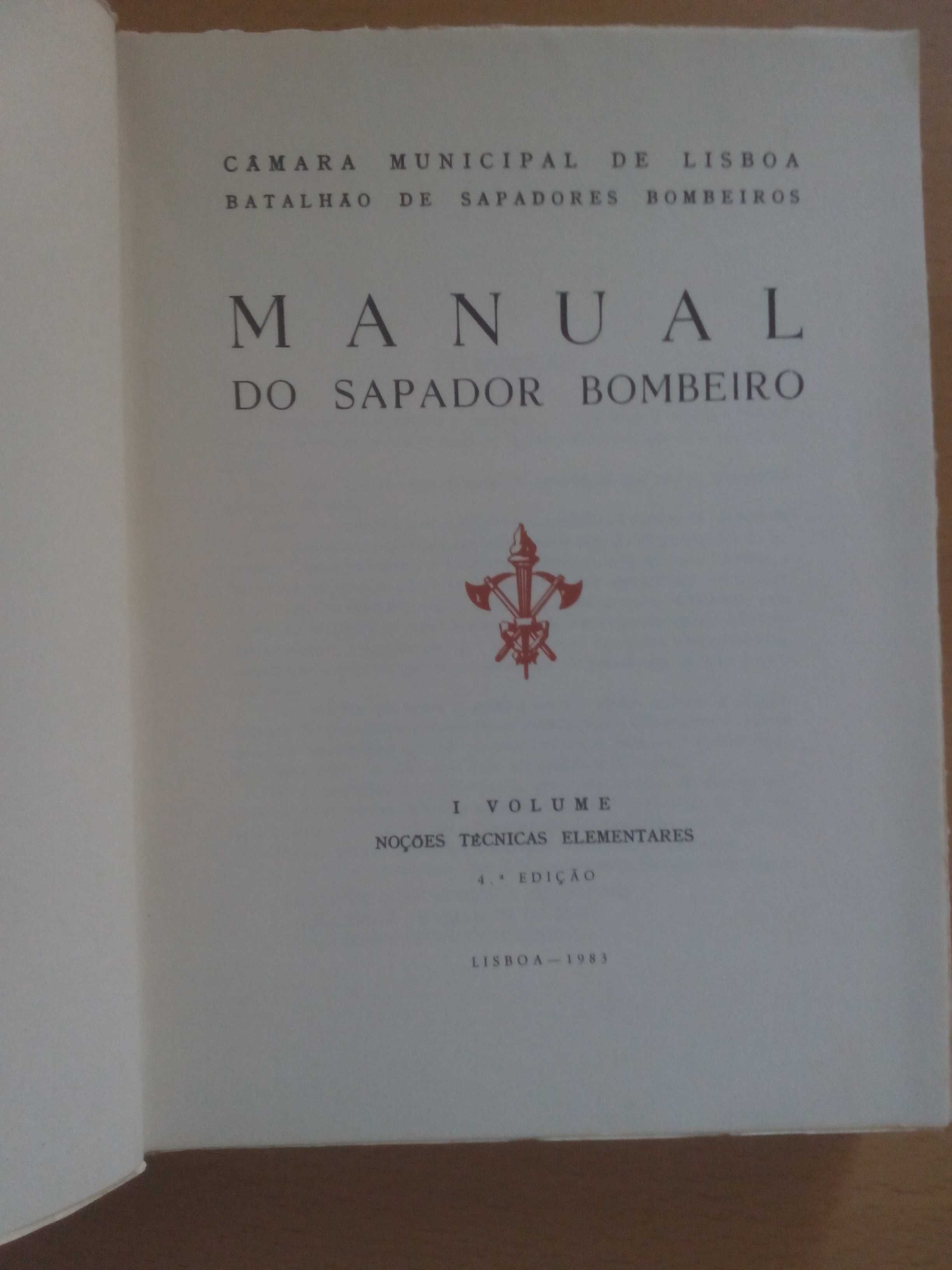 Livro Manual Sapador Bombeiro Volume 1