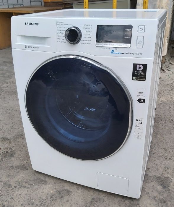 Стирально-сушильная машина Samsung WD80J6A00AW EcoBubble - 8/5 кг
