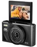 Aparat EASYPIX V64 Flip Czarny, 18x zoom cyfrowy, 4K