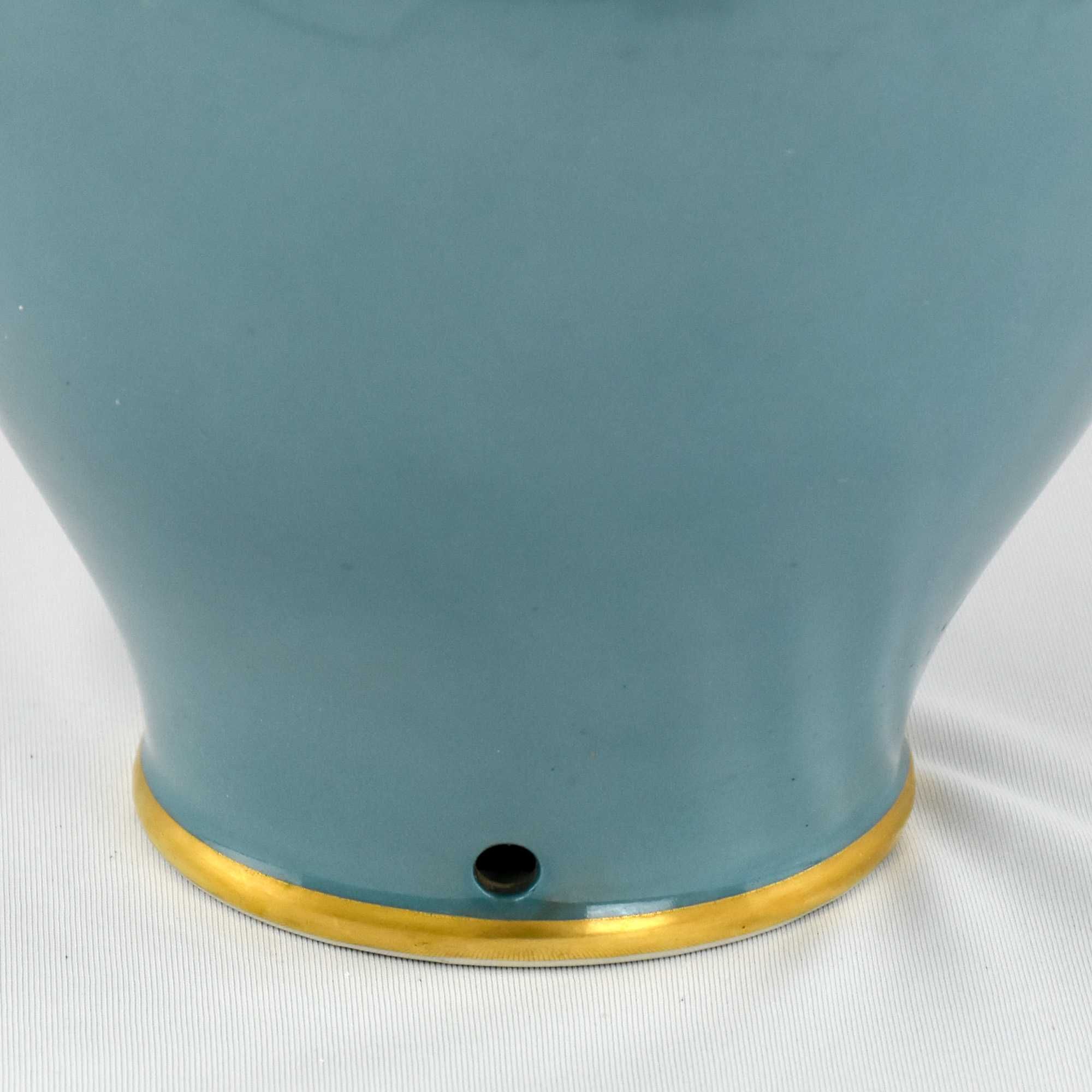 Candeeiro em porcelana Artibus, em forma de pote N2