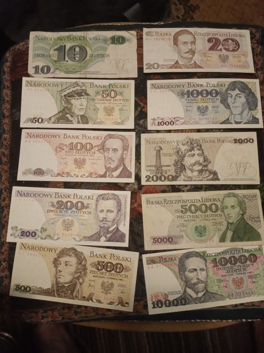 Banknoty różne PRL