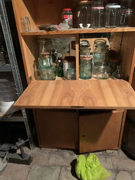 Barek z lustrem/ regał PRL