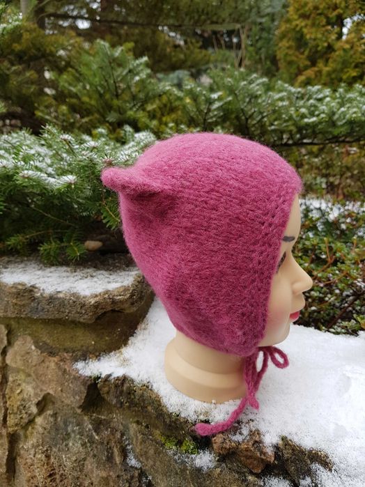 Czapka kotek 46/48 wełna