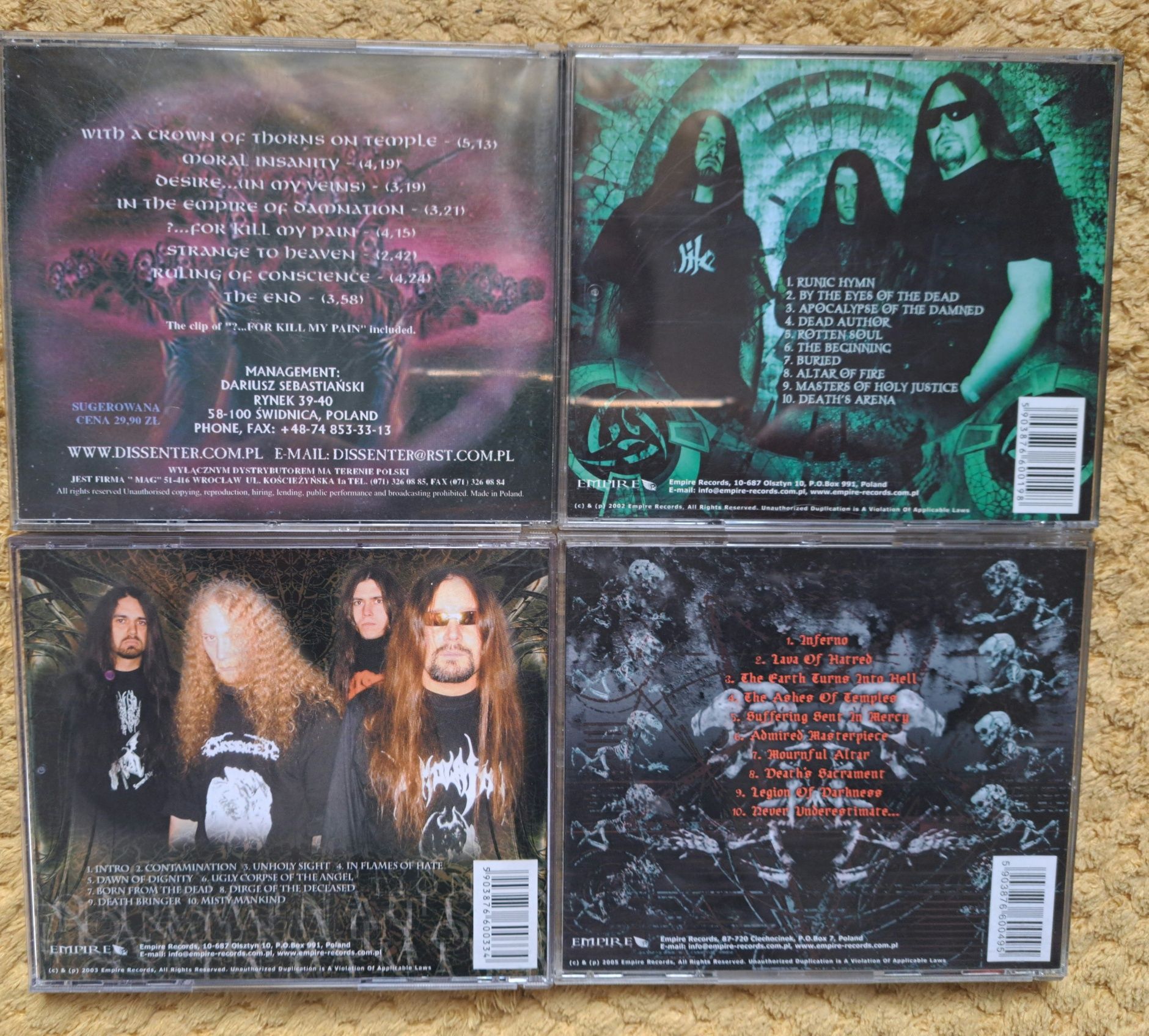 DISSENTER - Zestaw 4xCD - Death METAL