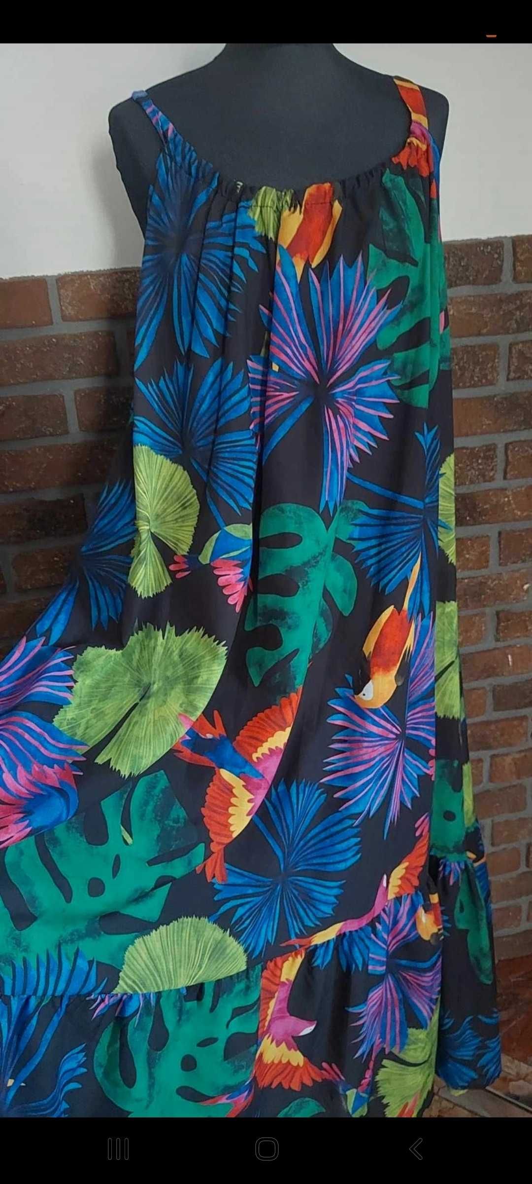 Sukienka Lumina włoska dżungla kwiaty etno folk boho