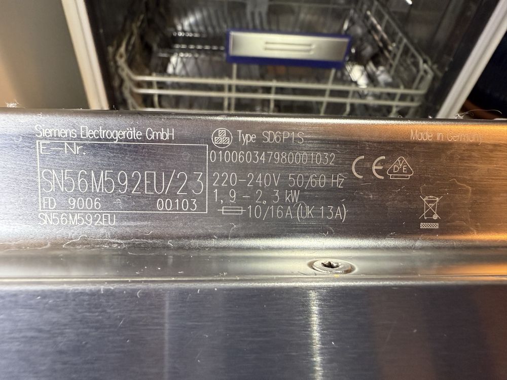 Siemens zmywarka uszkodzona
