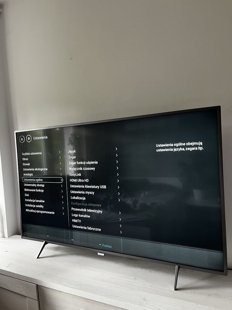 telewizor philips 4k 55 cali ambilight smart tv