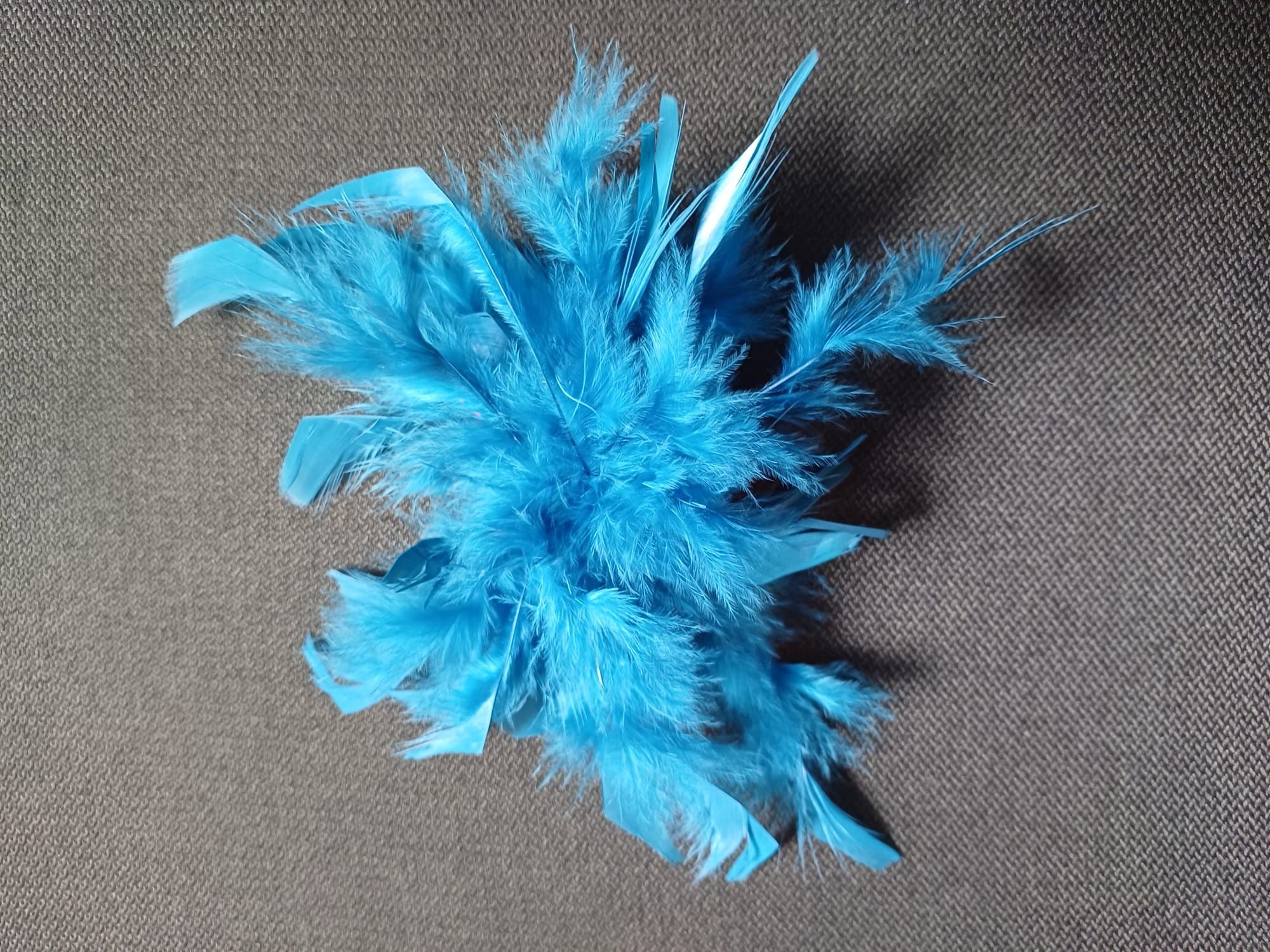 Broszka pióra turkus/błękit przypinka