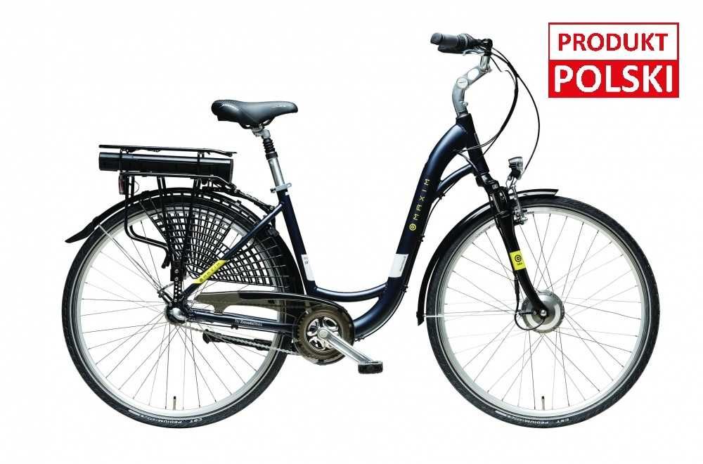 Polski rower elektryczny Maxim EMC 1.6.7 28" turkusowy 18"
