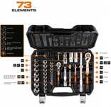 NEO TOOLS Klucze Nasadowe 1/2" 1/4" 73 elementy
