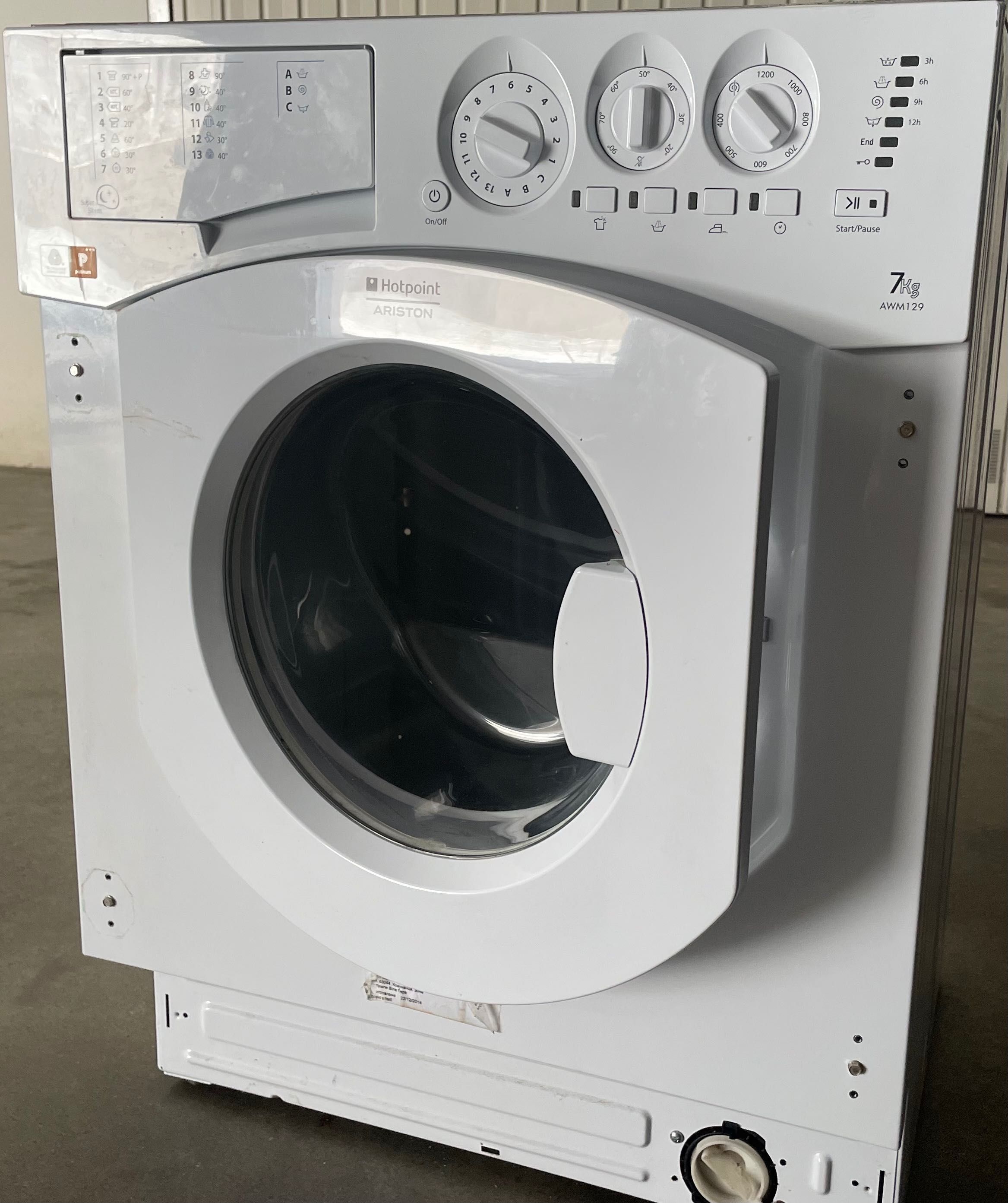 Máquina de lavar roupa de encastre