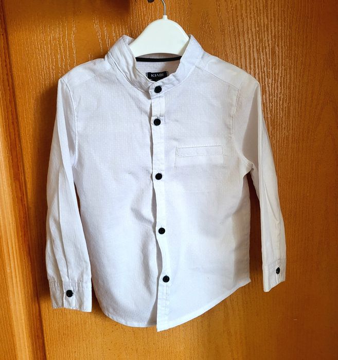 Дитяча біла рубашка на хлопчика 24 місяці KIABI