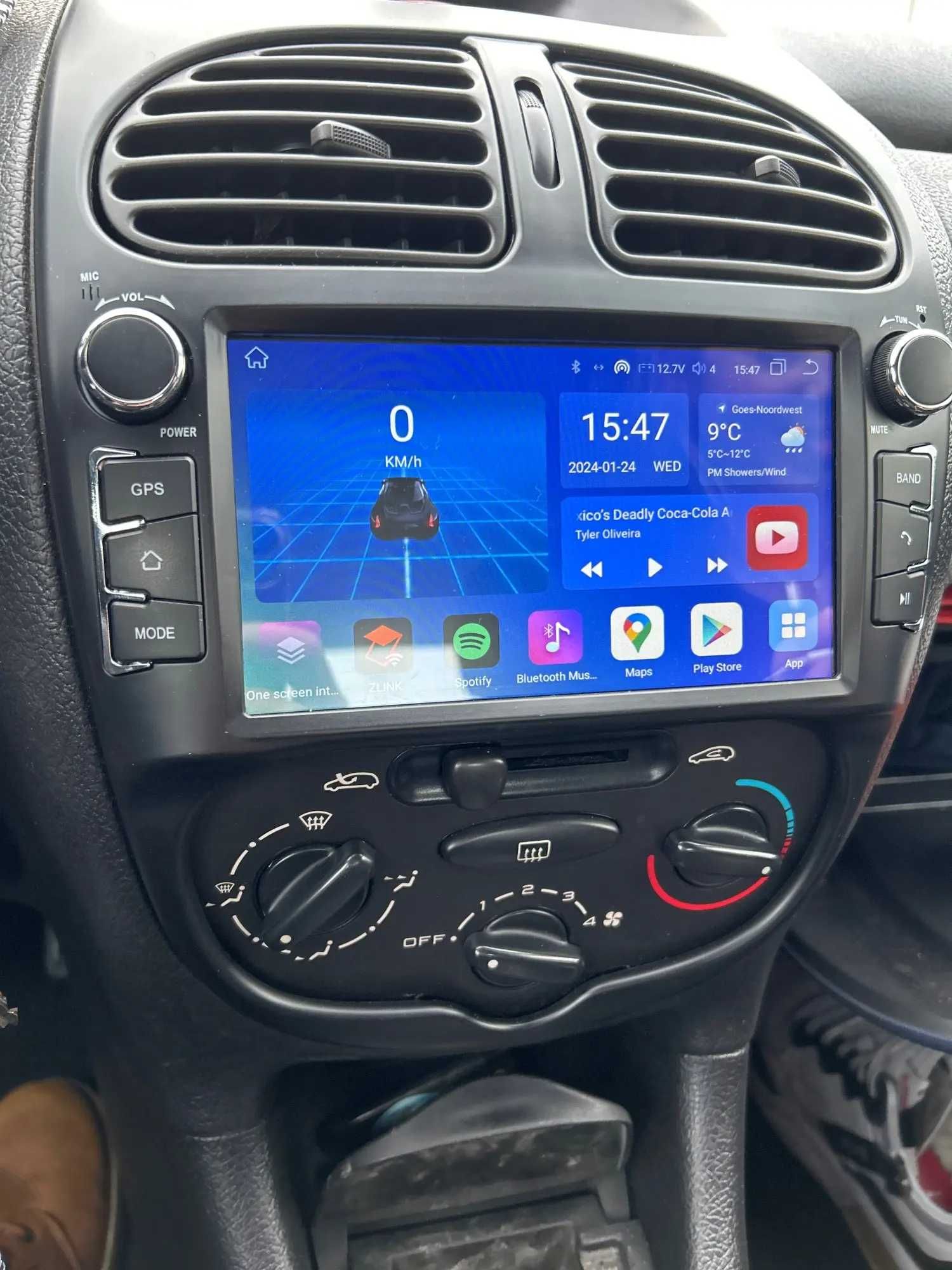 Radio Android 12 Peugeot 206 wifi bluetooth gps