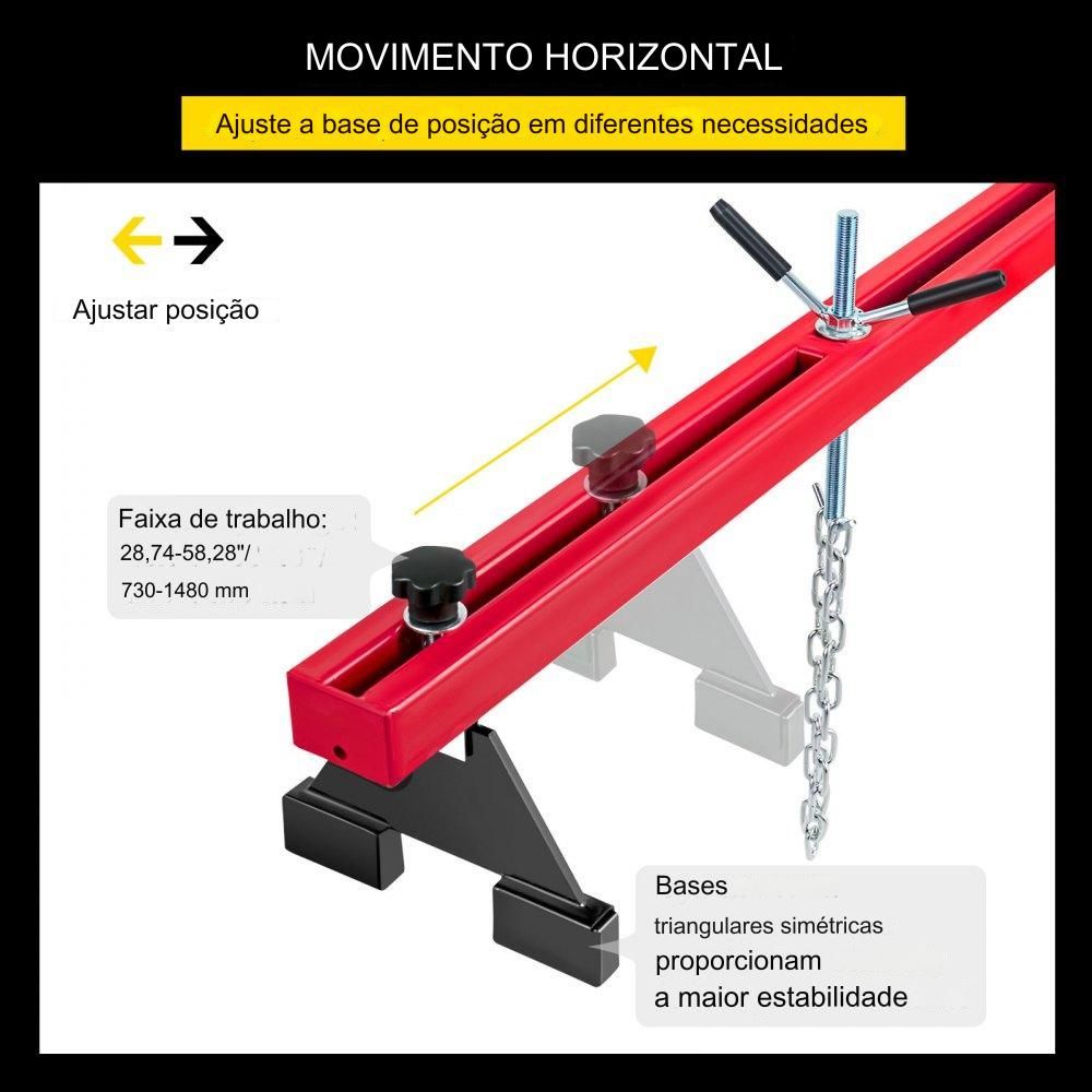 Motorstuetzstange  500kg - Duplo Gancho