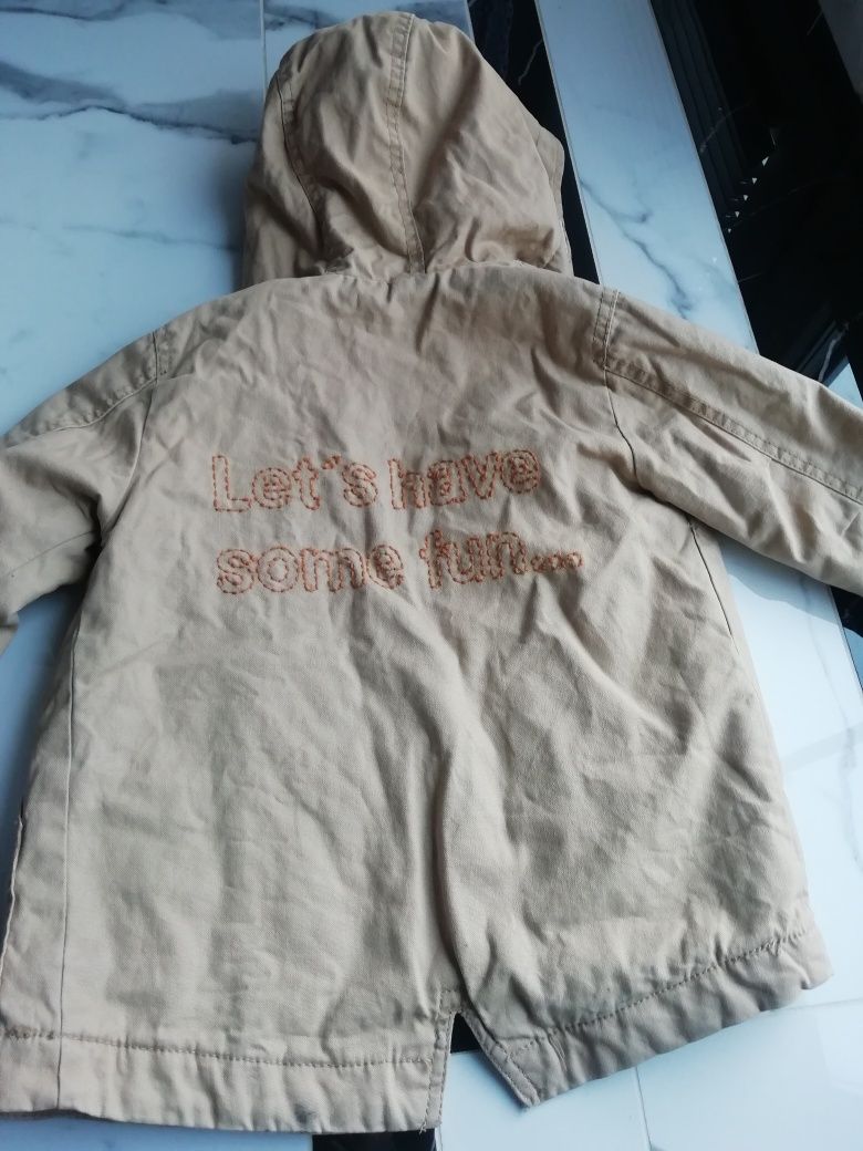R. 98 Reserved kurtka wiosna lato parka cienka grafitowa