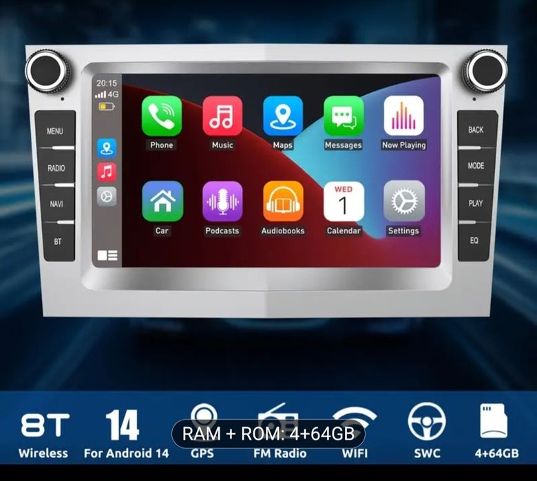 Radio android 14 car stereo 4+64G
