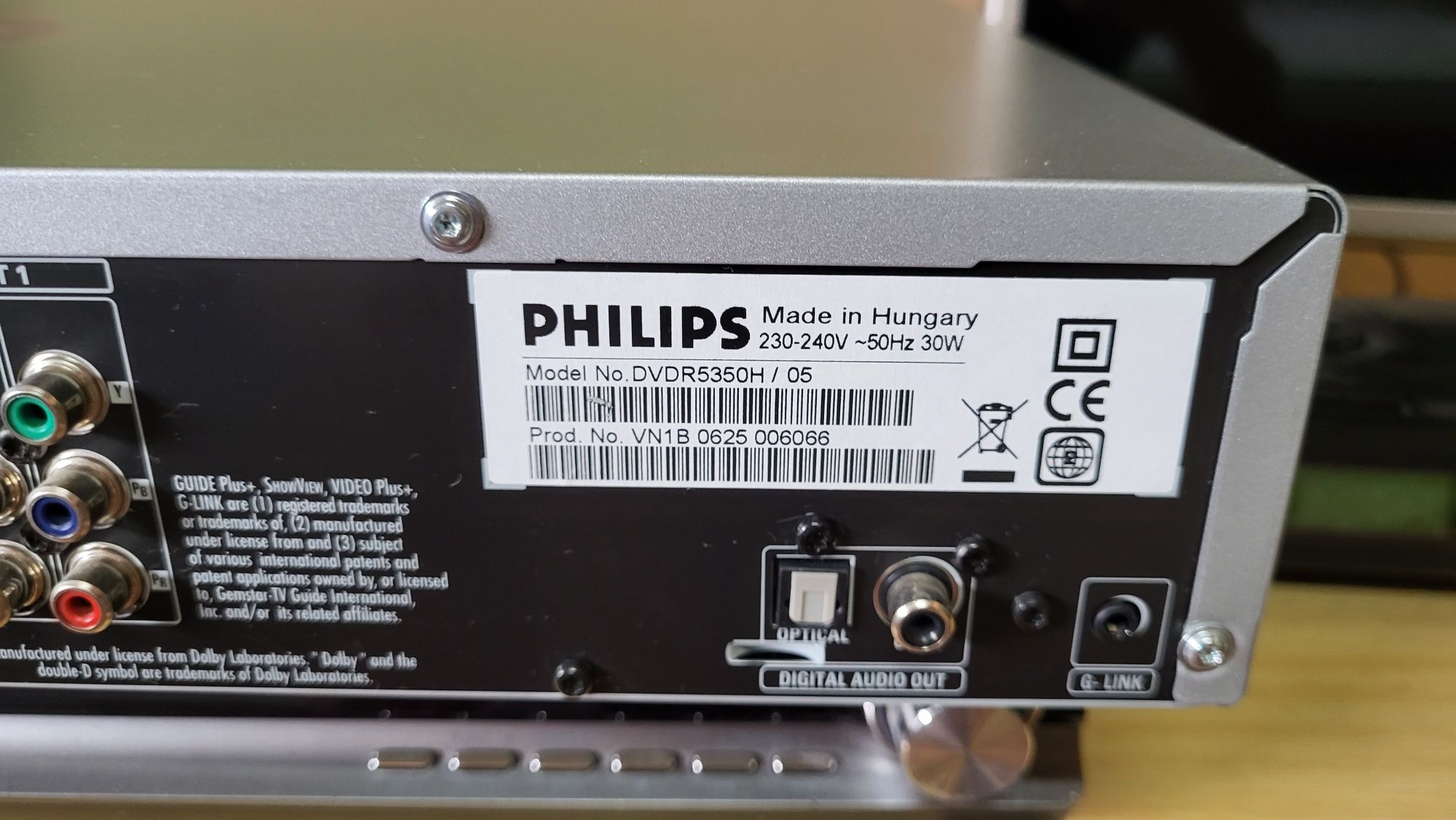 Philips DVDR 5350H nagrywarka/odtwarzacz DVD z dyskiem 160 gb