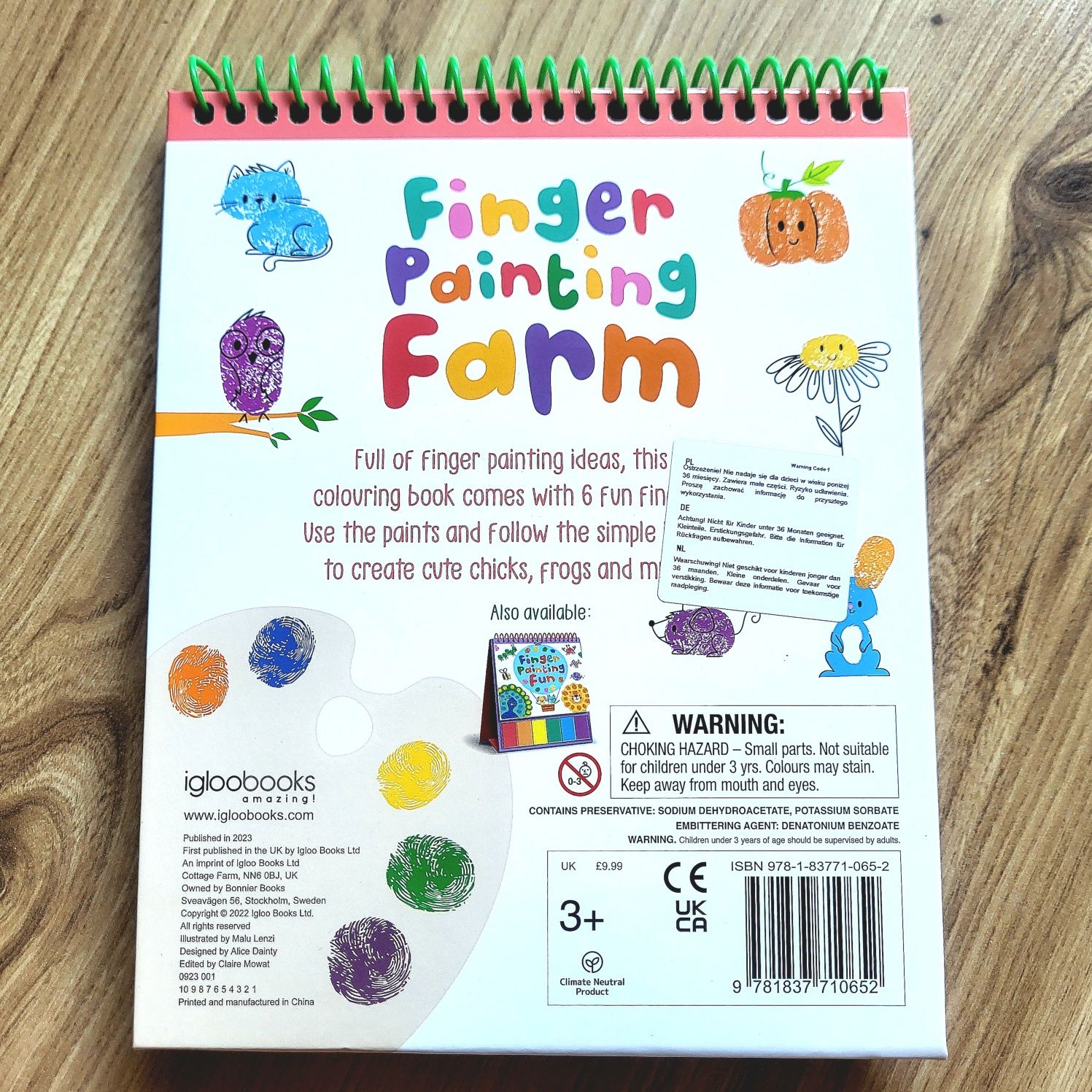 Finger Painting Farm malowanie palcami fingerprint activities english