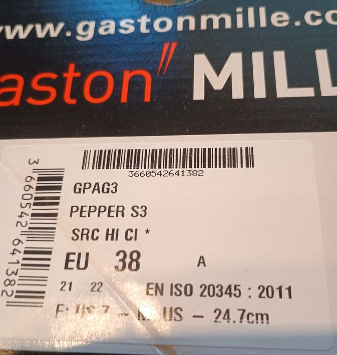 Buty robocze 38 Gaston MILLE