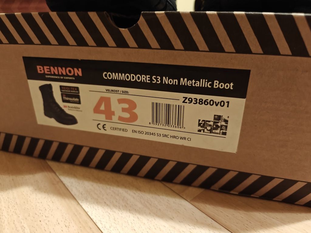 Buty trzewiki Bennon Commodore S3 Non Metallic r.43
