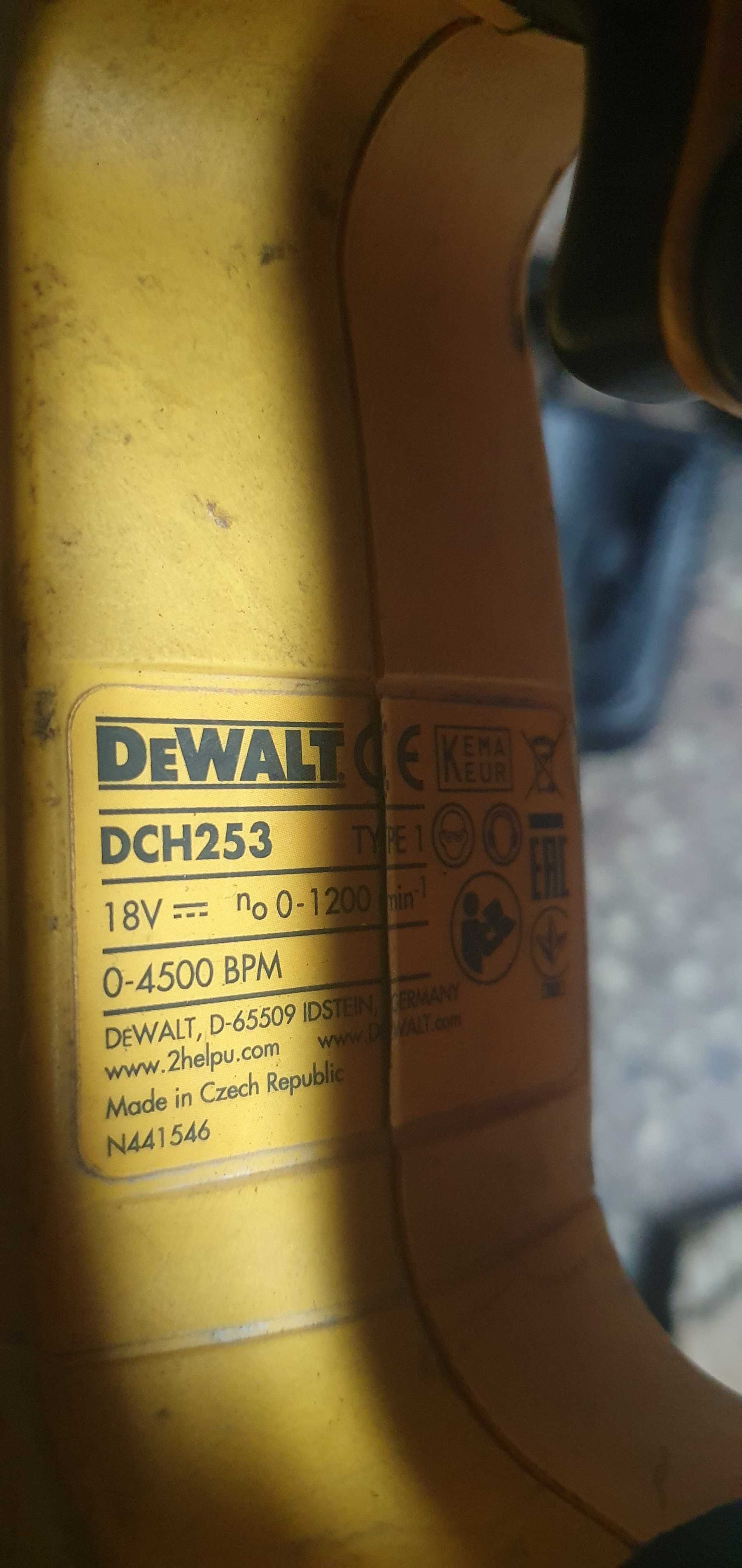 DeWALT DCH253 młotowiertarka SDS Plus 18V ładowarka