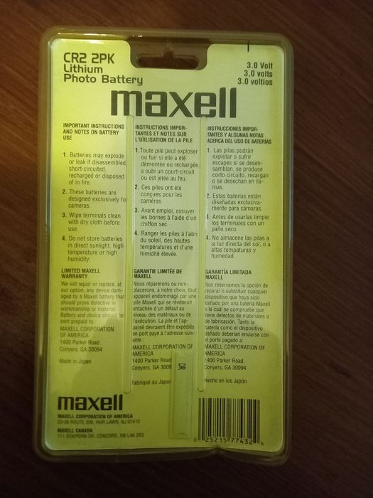 Pilhas- máquina fotográfica