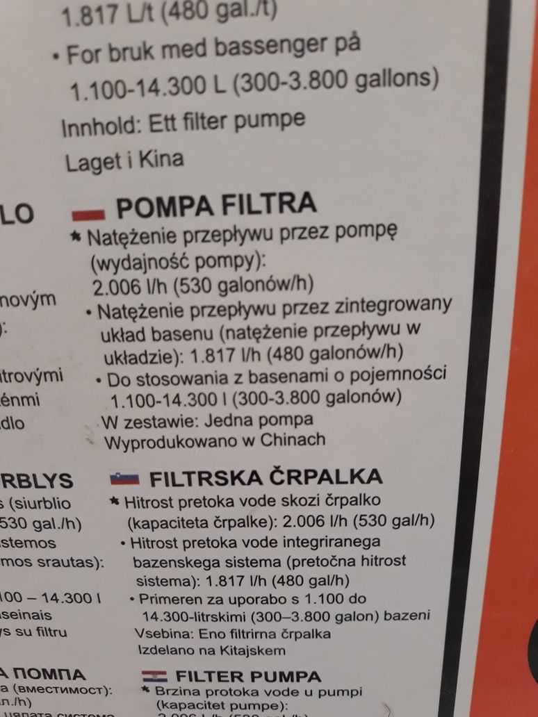 Pompa do basenu bestway