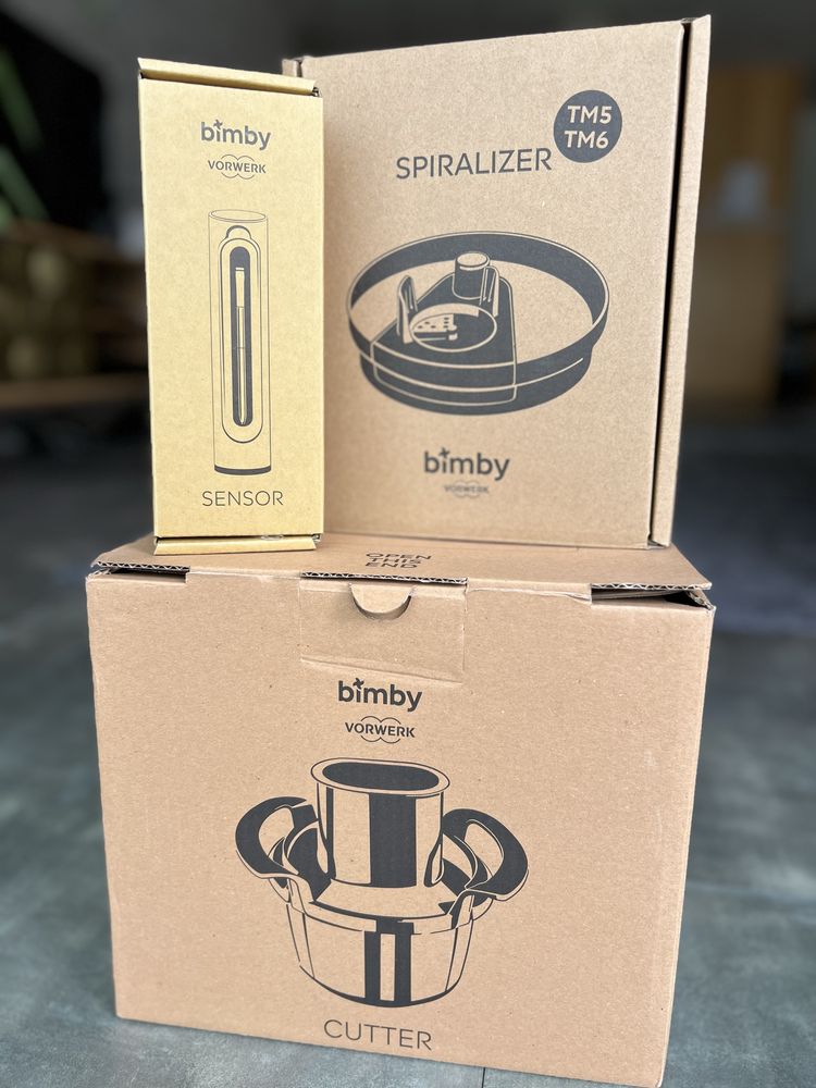 Kit de Acessórios Bimby – Mandolina, Espiralizador e Sensor – Novo!