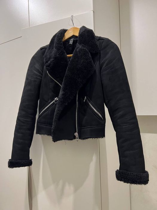 Дубленка ZARA черная