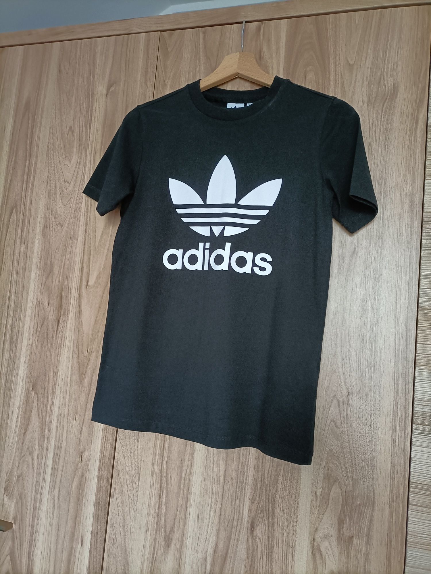Czarna bawełniana bluzka t-shirt sportowa S 36 adidas