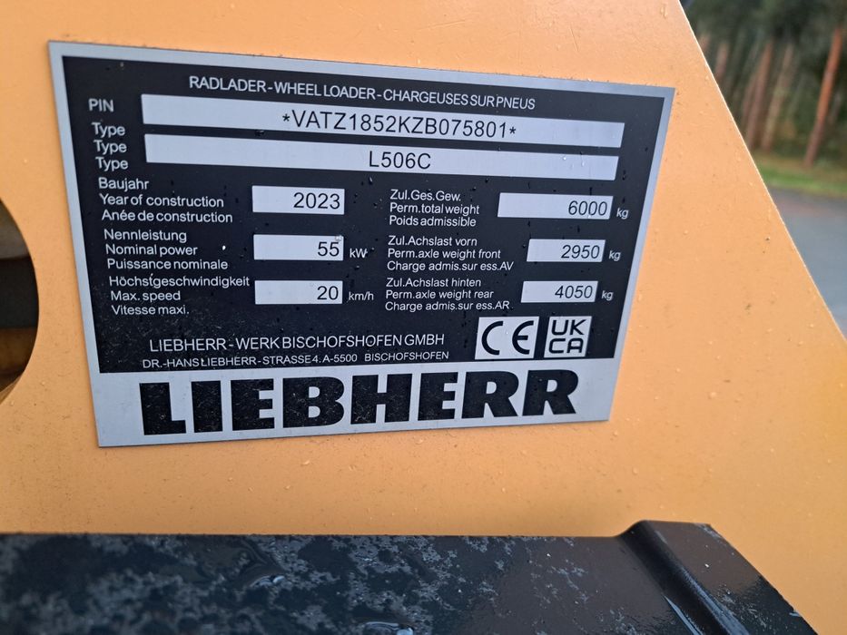 Sprzedam ładowarkę Liebherr 506 compact z 2023r.