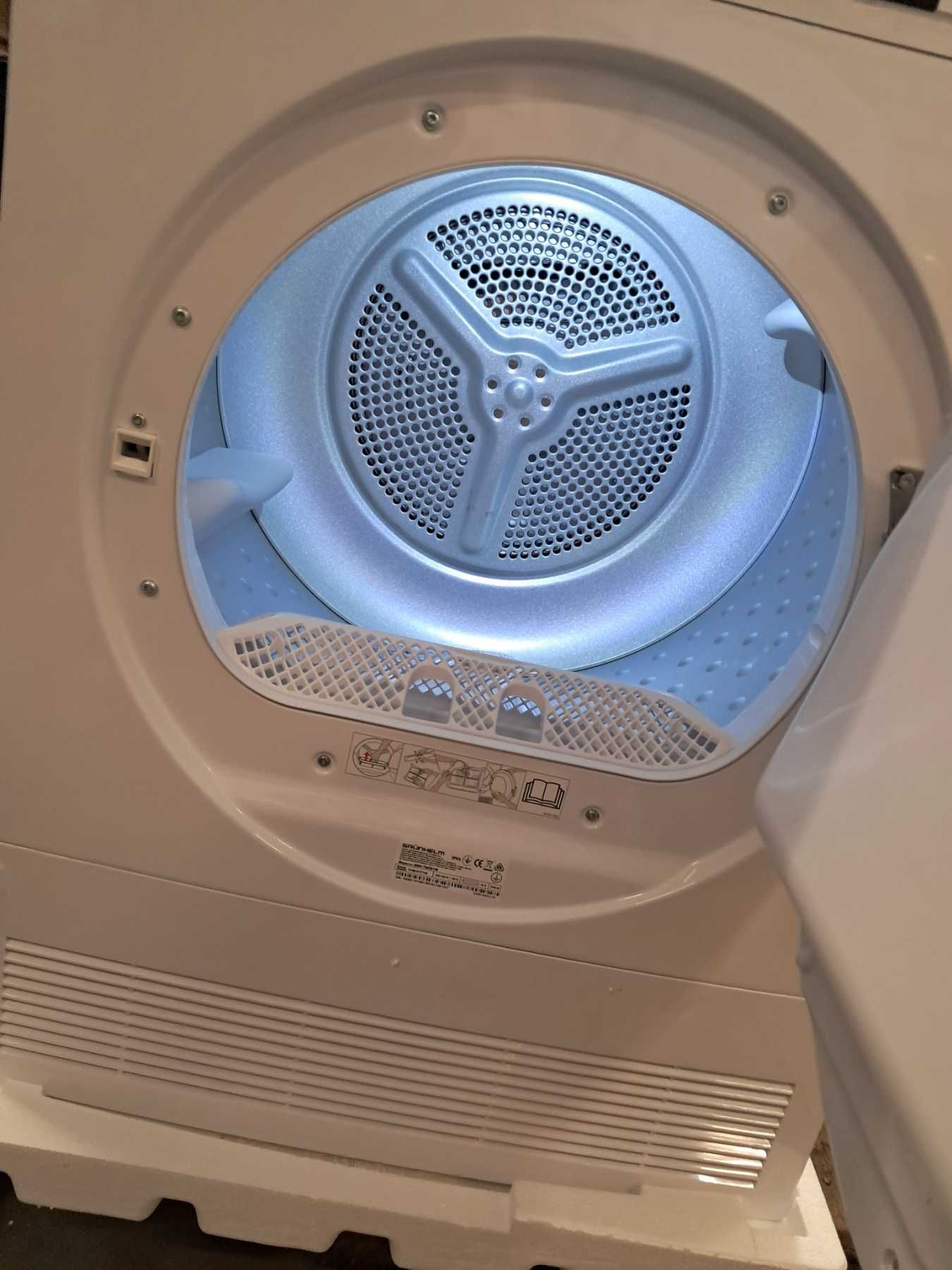 Сушильна машина GDV-T8PD1W (біла, 8кг. тепловий насос) (GRUNHELM)