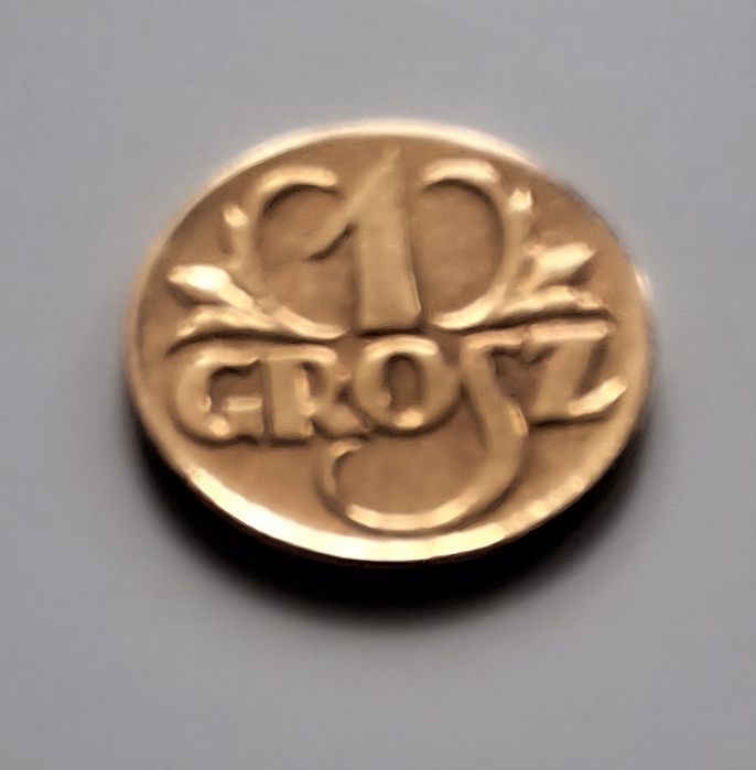 Moneta 1 grosz z 1923 r.