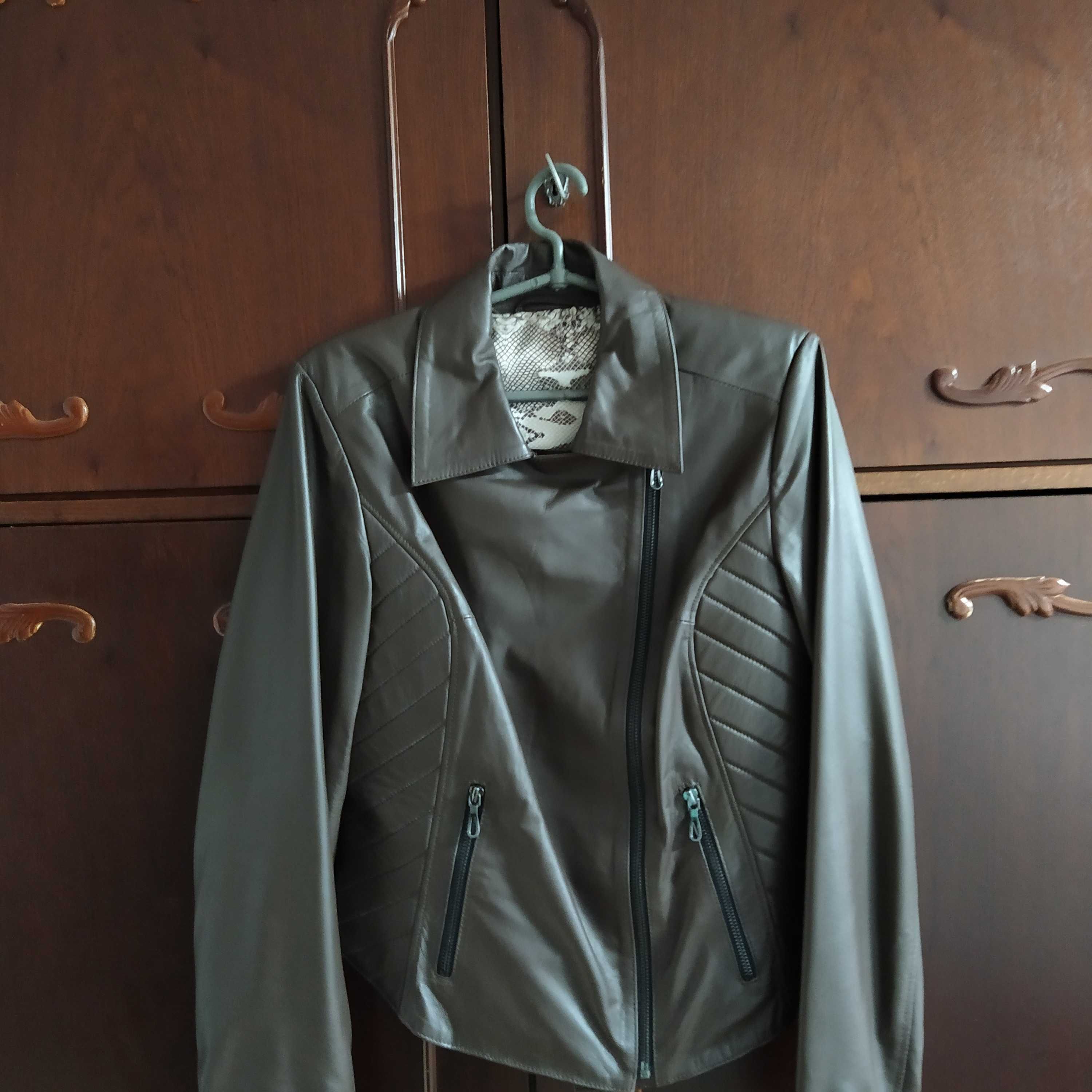 Натуральная кожаная куртка косуха или обмен на памперсы 6рка