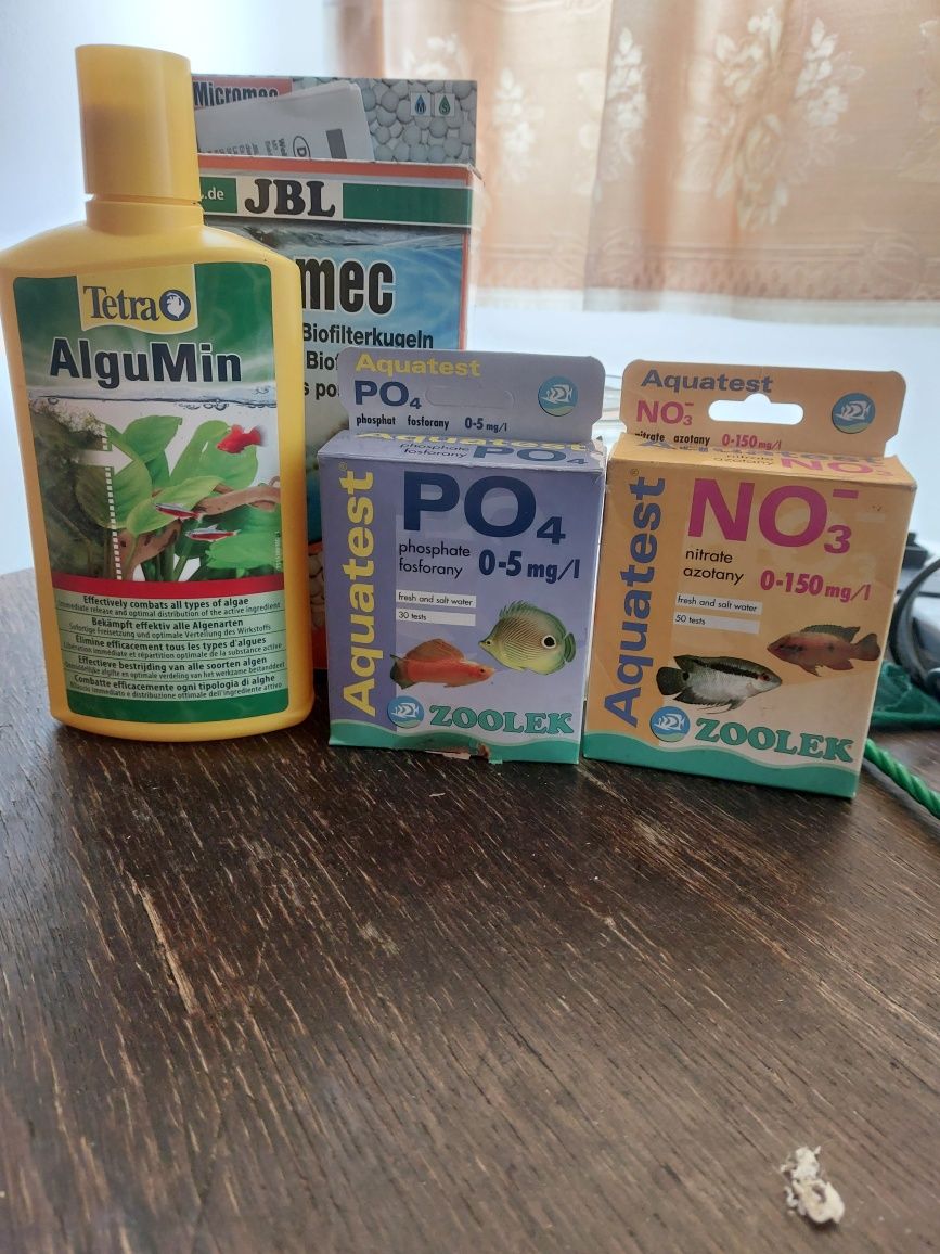 Akwarium 60l + odczynniki + sprzęt