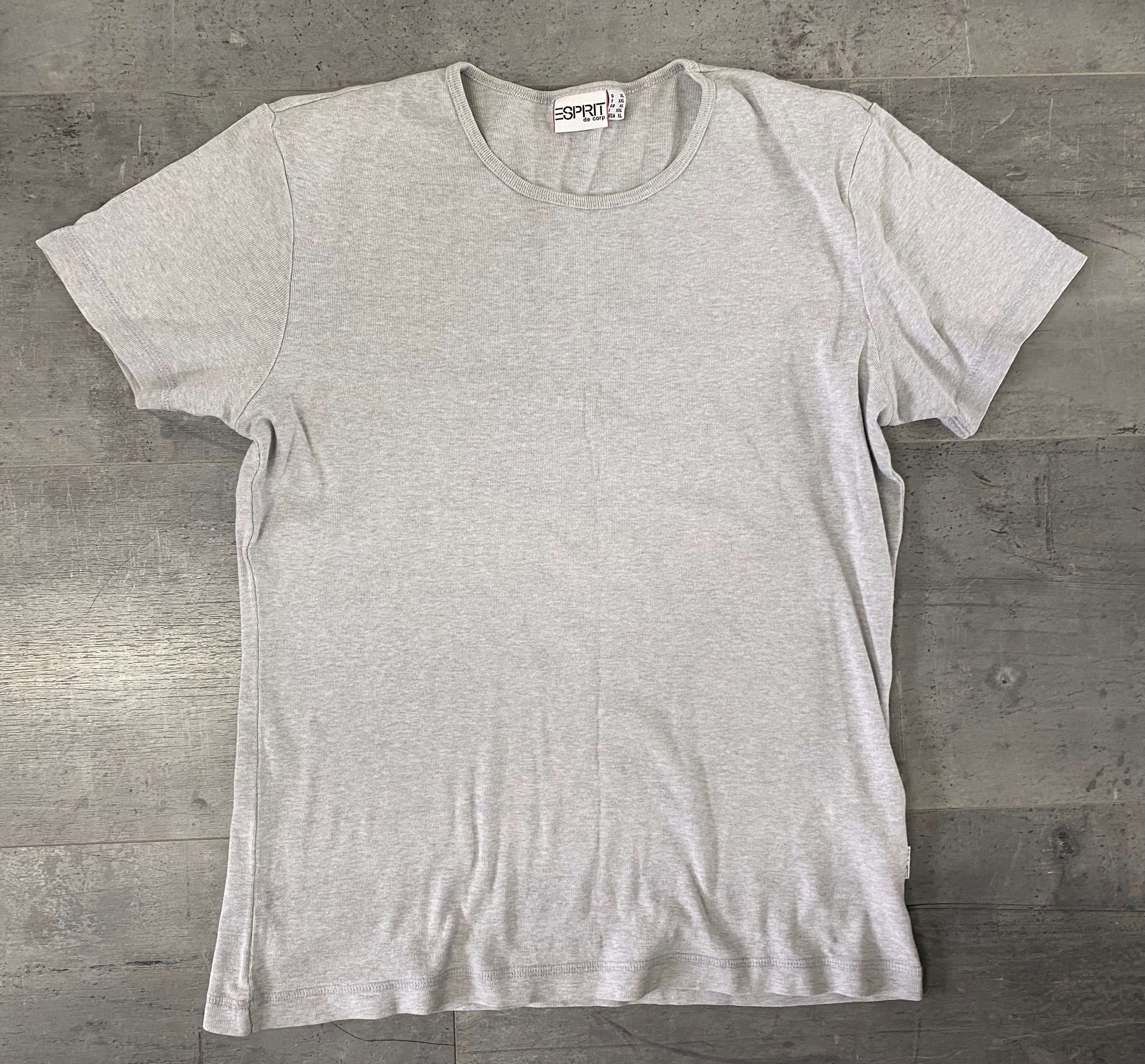 Bawełniana bluzka t-shirt szary Esprit  ML