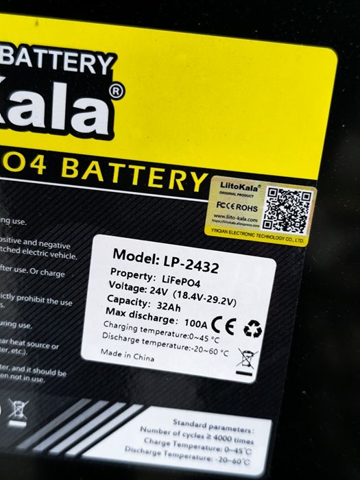 Akumulator lifepo4 24v 32ah litoKala