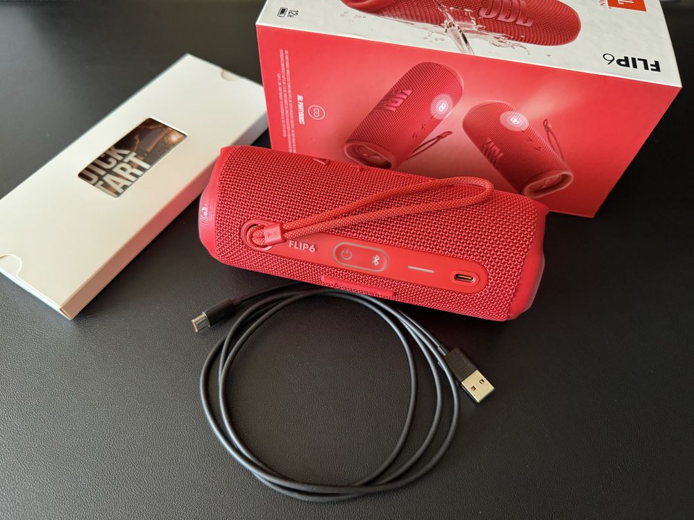 JBL Flip 6 czerwony, głośnik bluetooth, jak nowy