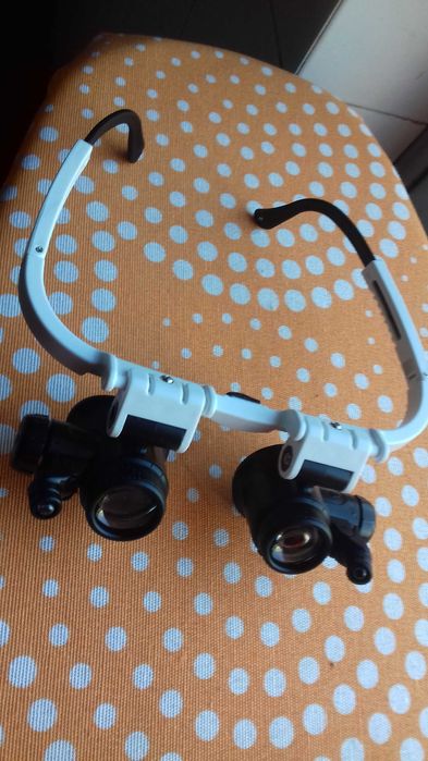 Oculos lupa relogoeiro com luz led
