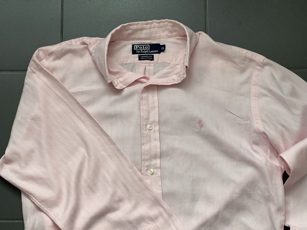 Polo Ralph Lauren класична ніжно рожева сорочка з логотипом