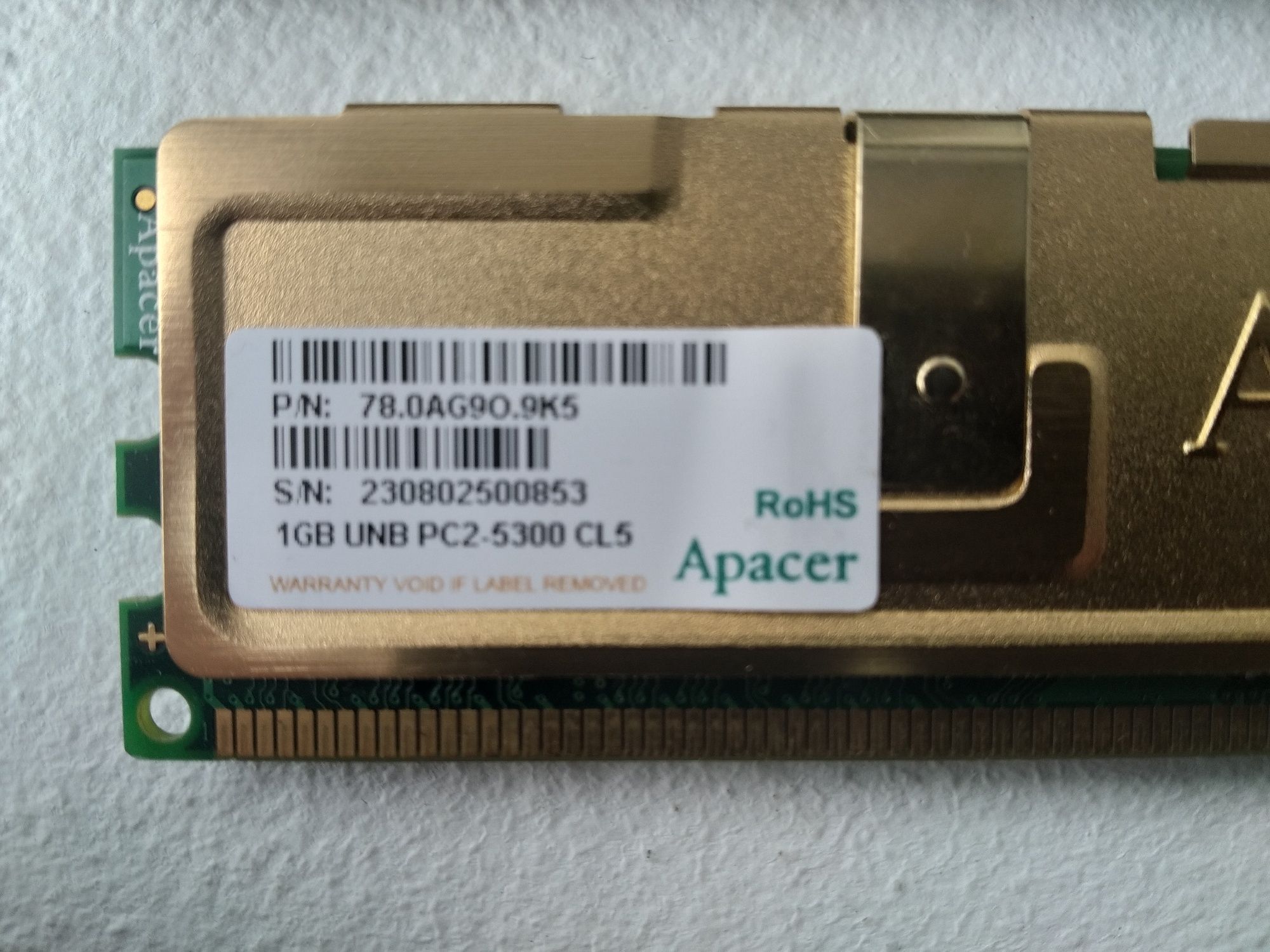 Memórias Apacer PC2-5300 CL5 DDR-2