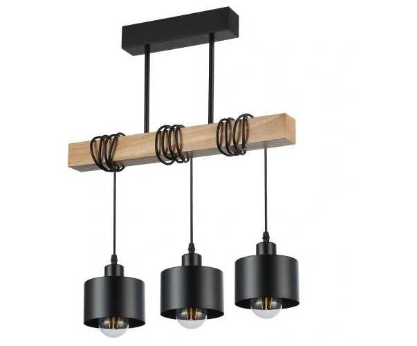 Lampa wisząca – żyrandol 3xE27 czarna, nowoczesna