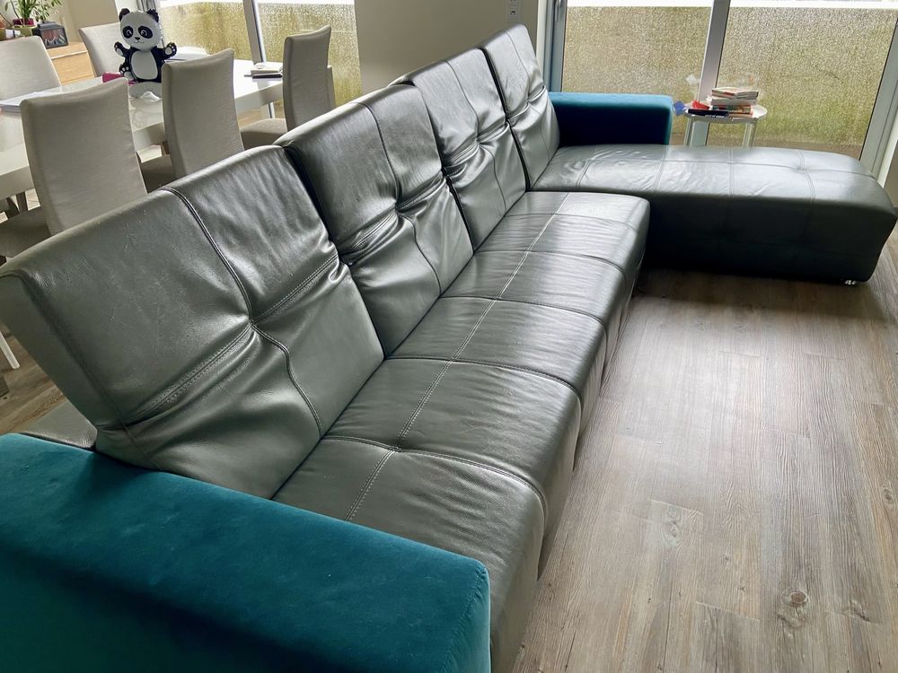 Sofa em pele 4 lugares