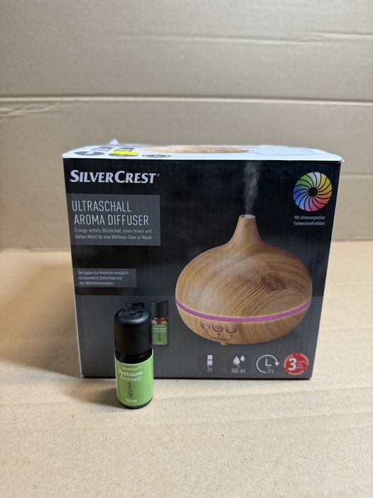 NOWY Oczyszczacz powietrza dyfuzor nawilzacz + olejek aromatyczny 10ml