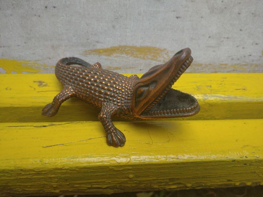 Пепельница тяжёлая бронза крокодил СССР