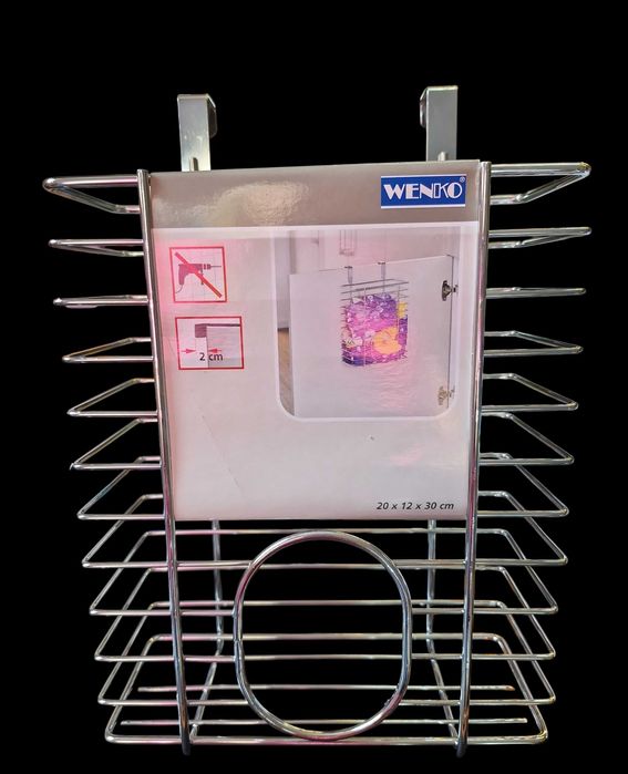 Koszyk WENKO ClipOn na torby, organizer chromowany 20x29x11,5 cm