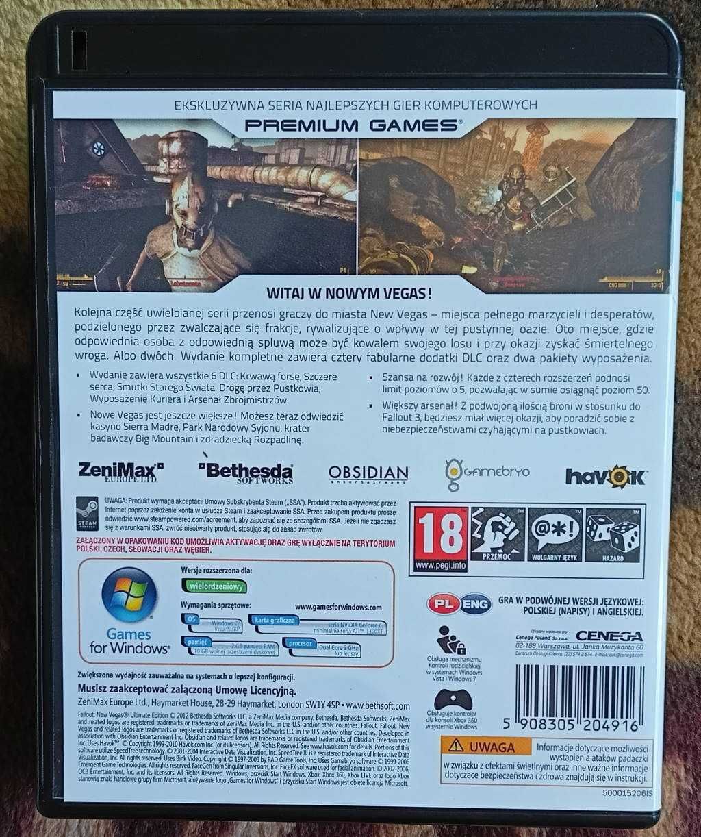 Fallout New Vegas Wydanie Kompletne Premium Games PL DVD PC